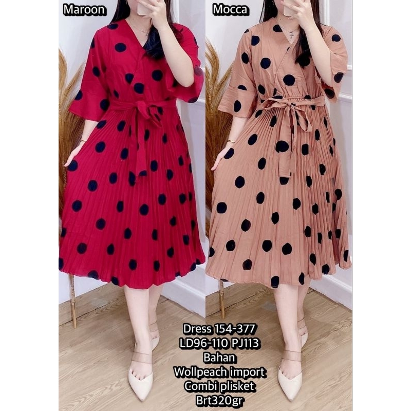 Dress Plisket Polka 154.377/ld 96-110