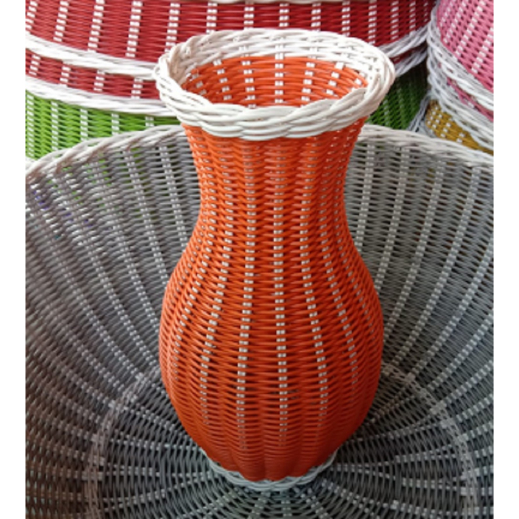 Pot Vas Bunga Pot Guci minimalis vas Bunga rotan platik Pot Rumah Pot Restorant Vas bunga  vas souve