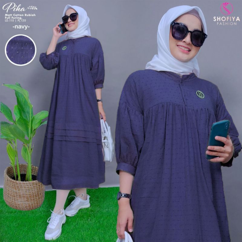 SEMI DRESS GAMIS KATUN JUMBO MIDI BUSUI SHOFIYA POLOS MODIS LUCU MURAH SELMA KEKINIAN TERBARU ADEM P