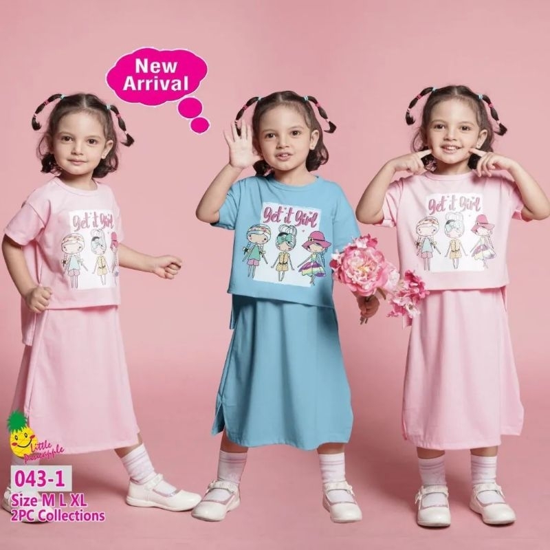 Setelan Little Pineapple Setelan Anak Perempuan