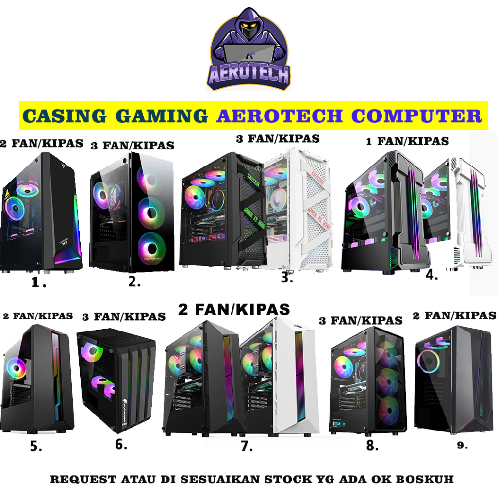 PC RAKITAN GAMING RYZEN 5 5600 RAM DDR4 16GB VGA RTX 3050 8 GB SIAP EDITING DESIGN LIVE STREAM BANYAK VARIAN