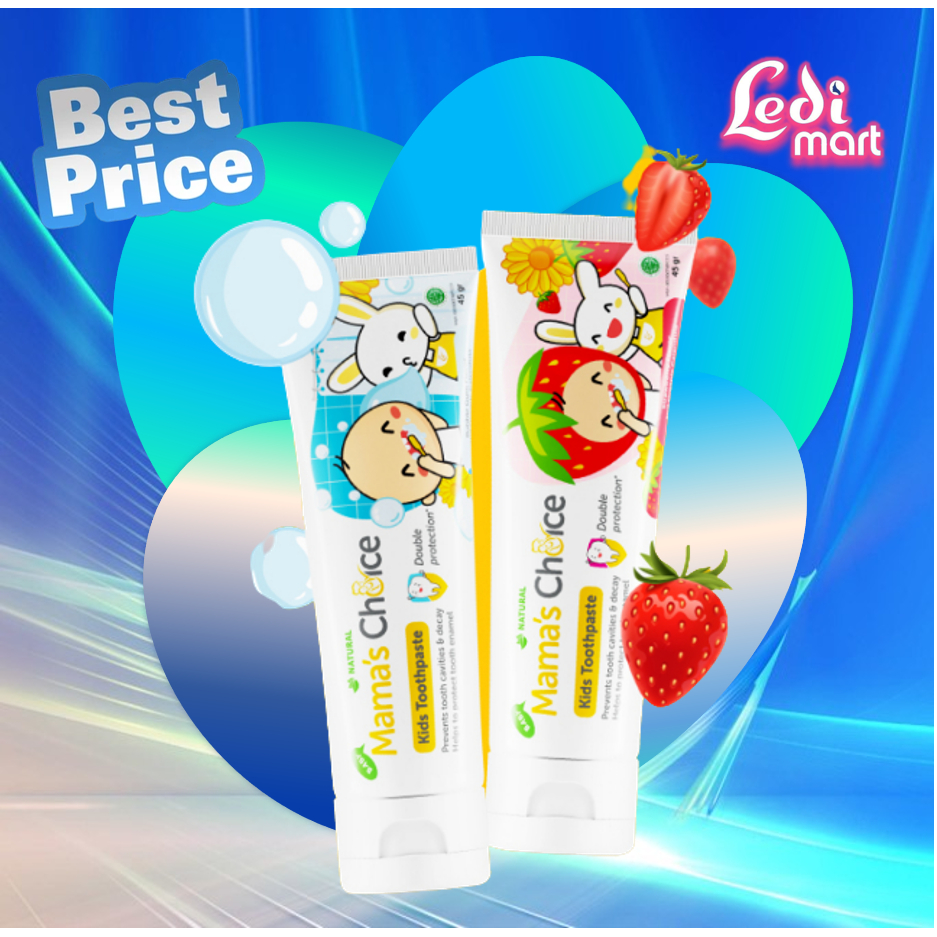 ORIGINAL Mama`s Choice Baby &amp; Kids Toothpaste 45gr / Mama Choice Tooth Paste 45 gr / Mamas Choice Pasta Gigi Anak Bayi 45ml / Odol Bayi 45gr / LEDI MART