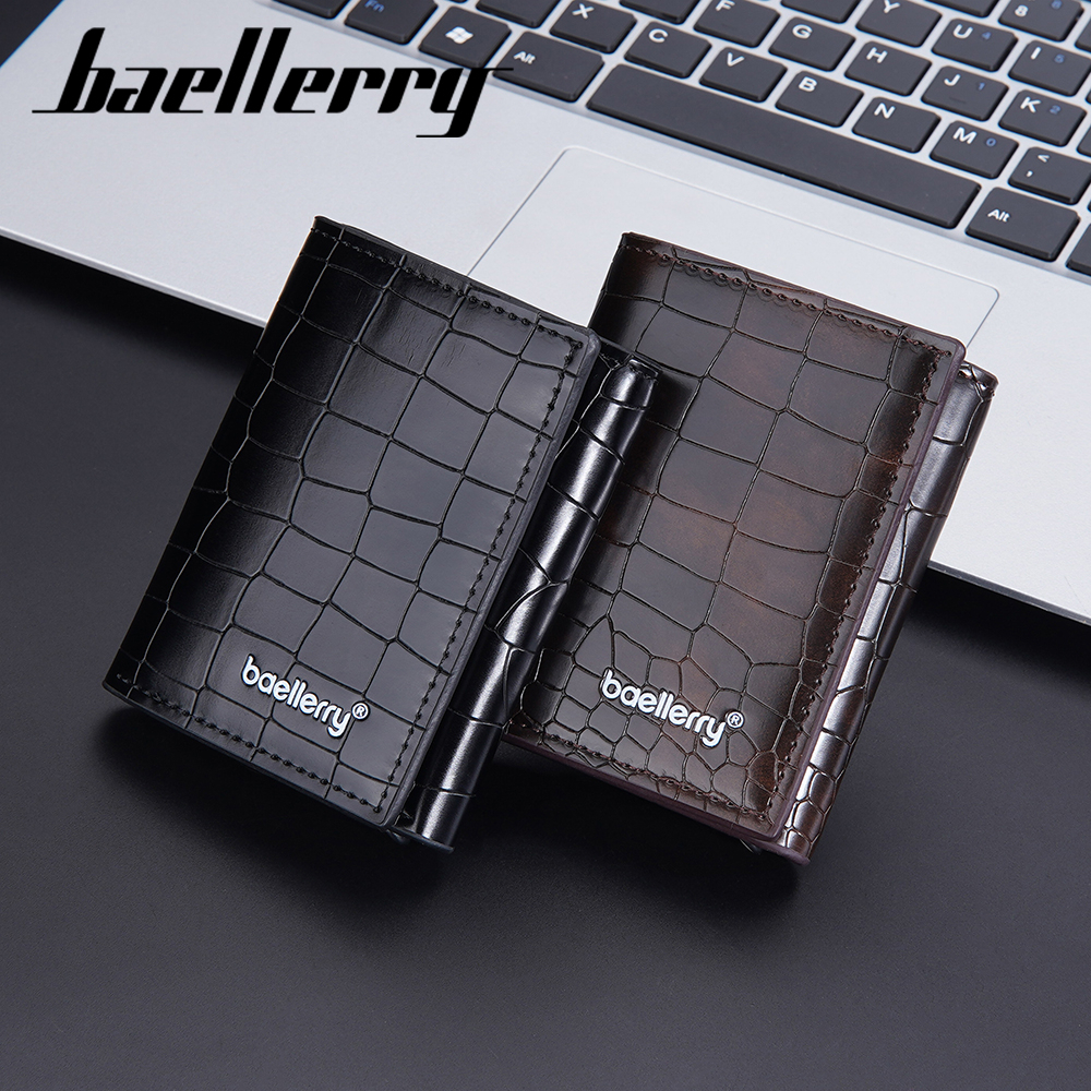 BAELLERRY D9213 Dompet Pria Lipat Kartu Bahan Kulit PU Leather Premium WATCHKITE WKOS