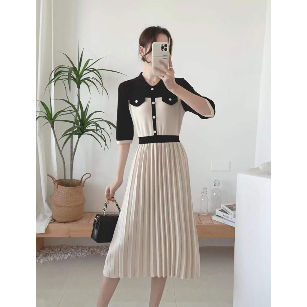 R9011 MIDI DRESS WANITA SOLEMIO NEW COLLECTION