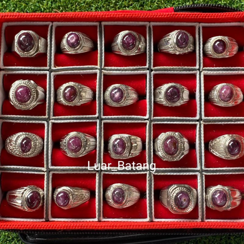 Cincin batu akik Ruby daging (N)