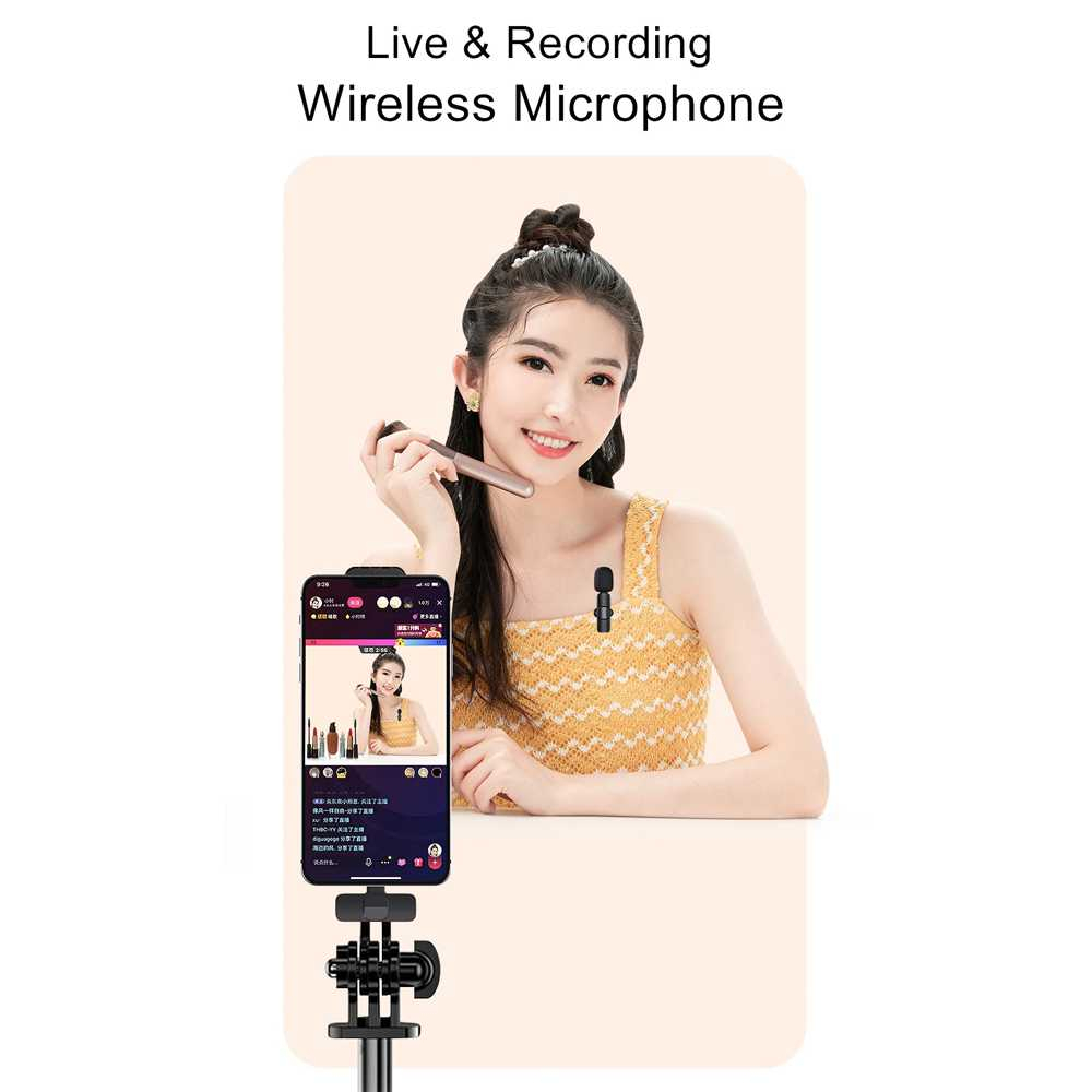 TaffSTUDIO Wireless Lavalier Lapel Portable Microphone USB Type C - ODR08 Mikrofon wireless dengan ukuran mini bisa untuk smartphone, PC, laptop, ataupun tablet