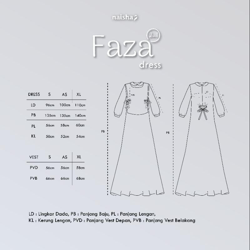 NAISHA OFFICIAL - Faza dress 2 in 1 by naisha | dress premium | dress vest | dress promo | dress remaja gamis promo korean dress gamis murah gamis terlaris dress korea dress overall gamis gamis naisha terbaru gamis kuliah gamis kantor vest | dress vintage