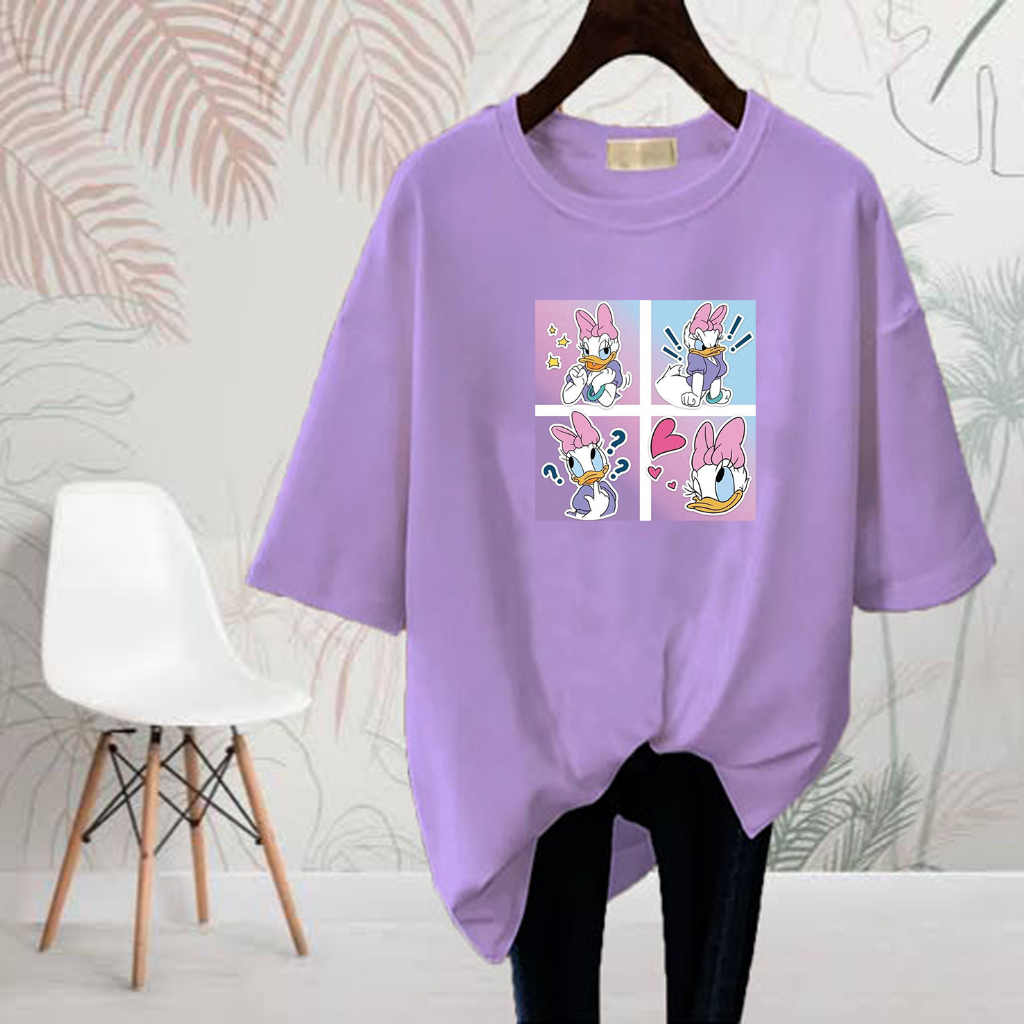 BAJU KAOS ATASAN IMPORT WANITA LENGAN PENDEK BAHAN ADEM D528