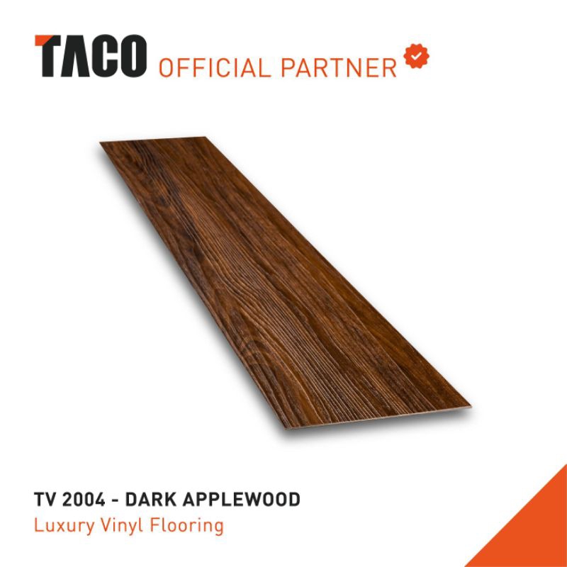 TACO lantai vinyl TV-2004 Dark Applewood tebal 2mm/box