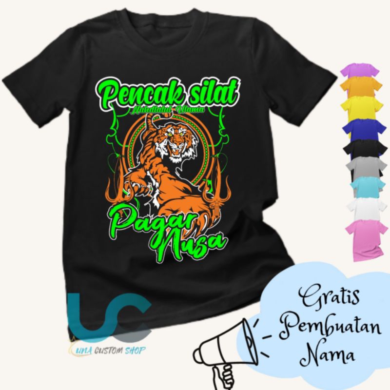 Kaos Anak Pagar Nusa | Baju Anak Pagar Nusa | Kaos Anak Sablon | Kaos Anak Custom Terbaru (FREE NAMA