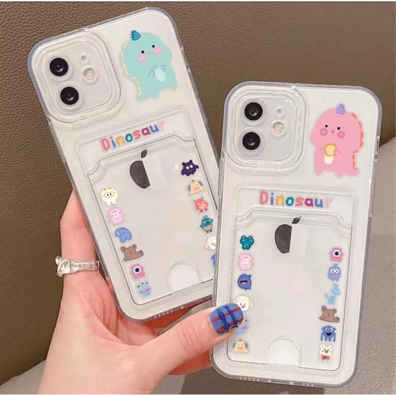 case couple dino kartu cardholder iphone & android import case