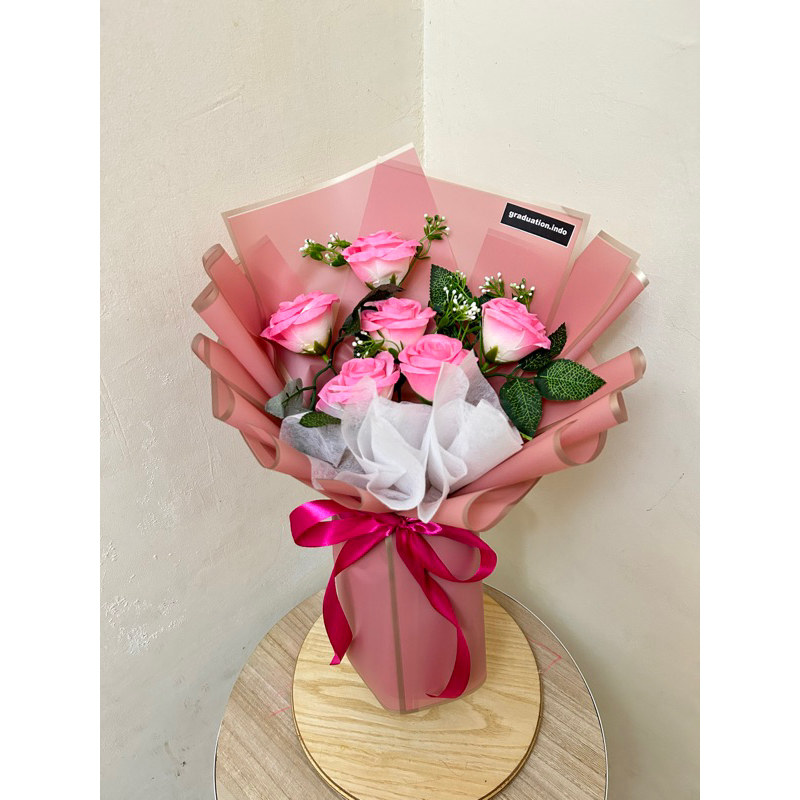 buket bunga artificial wrapping premium