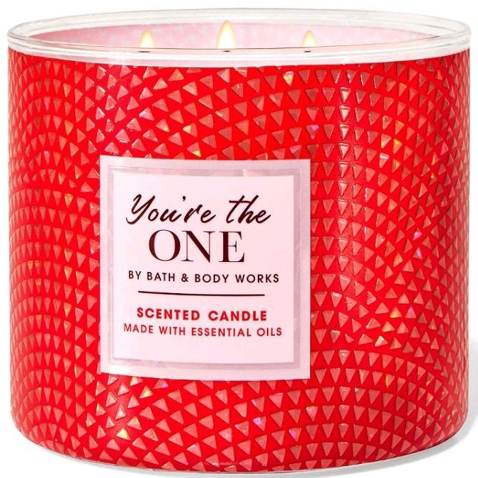 BBW YOU'RE THE ONE  3-WICK SCENTED CANDLE 411 G BATH &amp; BODY WORKS LILIN WANGI 3 SUMBU UKURAN BESAR PENGHARUM RUANGAN