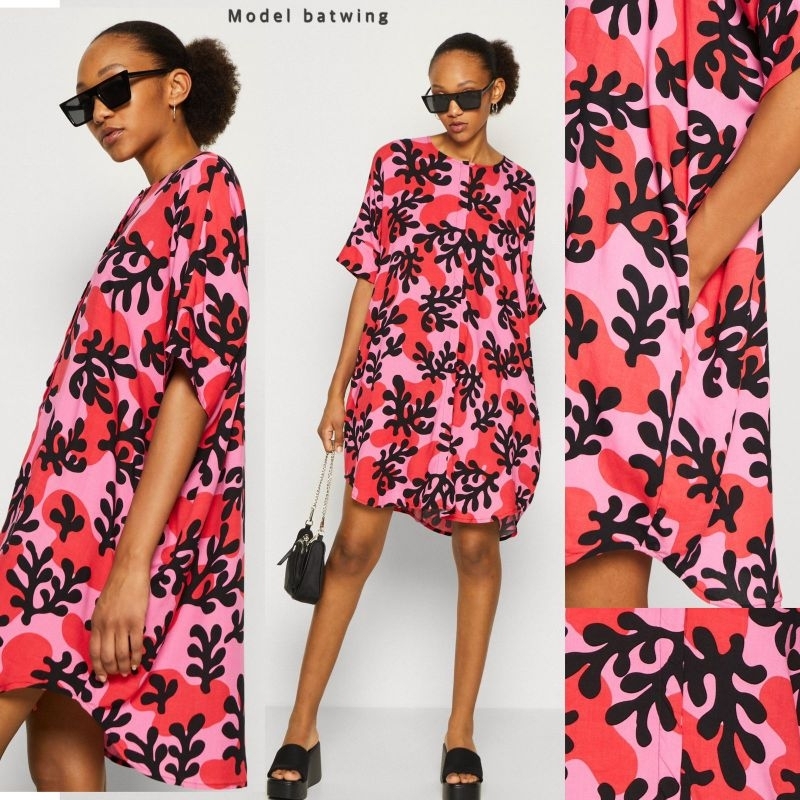 Mnk** cotton printed dress