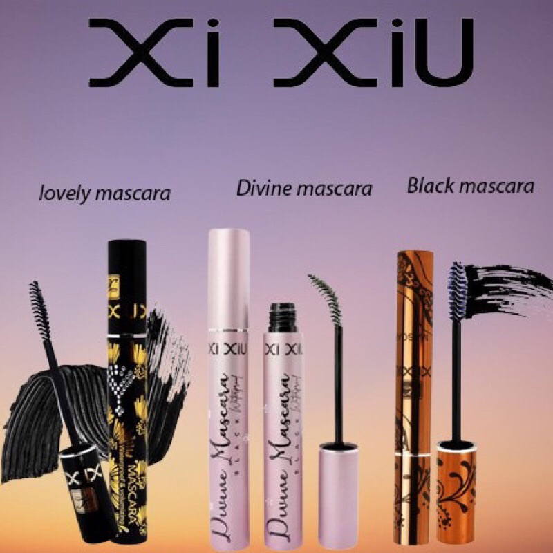 XI XIU DIVINE MASCARA | 2 IN 1 EYELINER MASCARA | LOVELY | MASKARA BLACK WATERPROOF VOLUMIZING | XI 