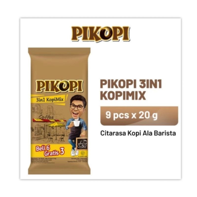 

Pikopi 3in1 Kopimix isi 9 sachet x 20 gr Kopi Instan