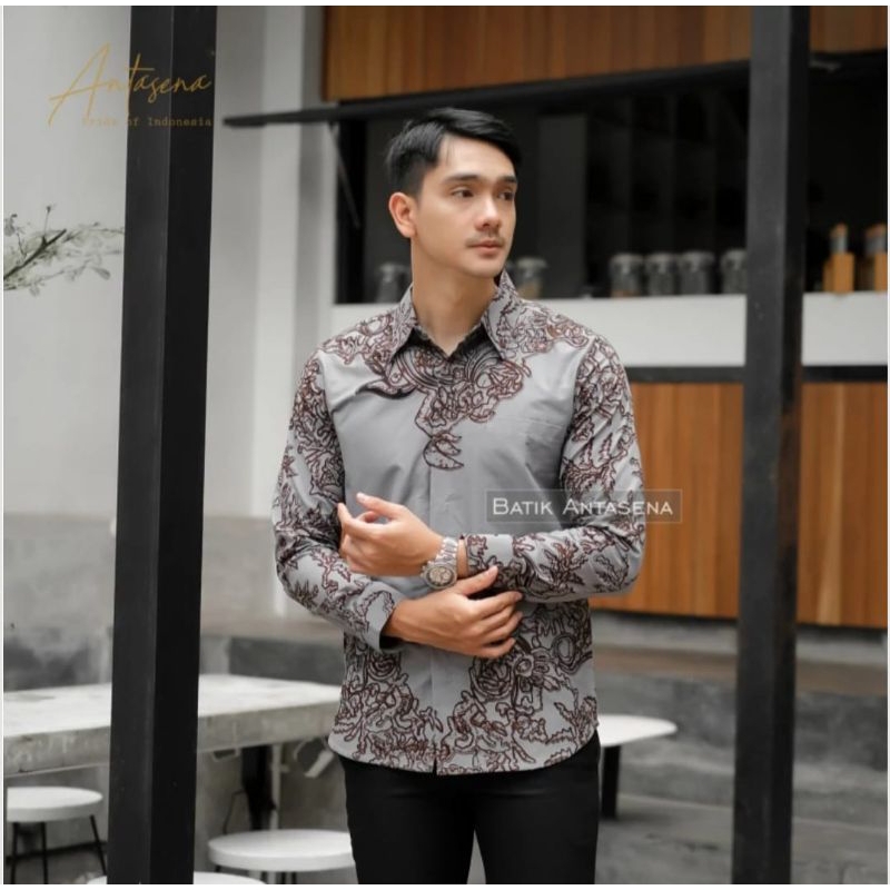 WIRAGUNA KEMEJA BATIK PRIA PREMIUM SLIMFIT FUL LAPISAN FURING