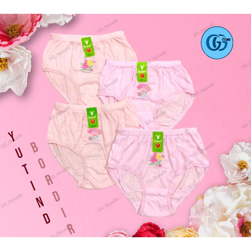 YUTIND BORDIR SABLON - CD Wanita Yutind JUMBO UK S, M, T, L, XL, XXL ( ISI per BIJI )
