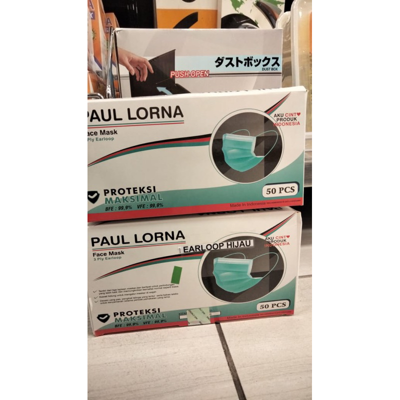 Paul Lorna Disposal Masker 3 ply Isi 50