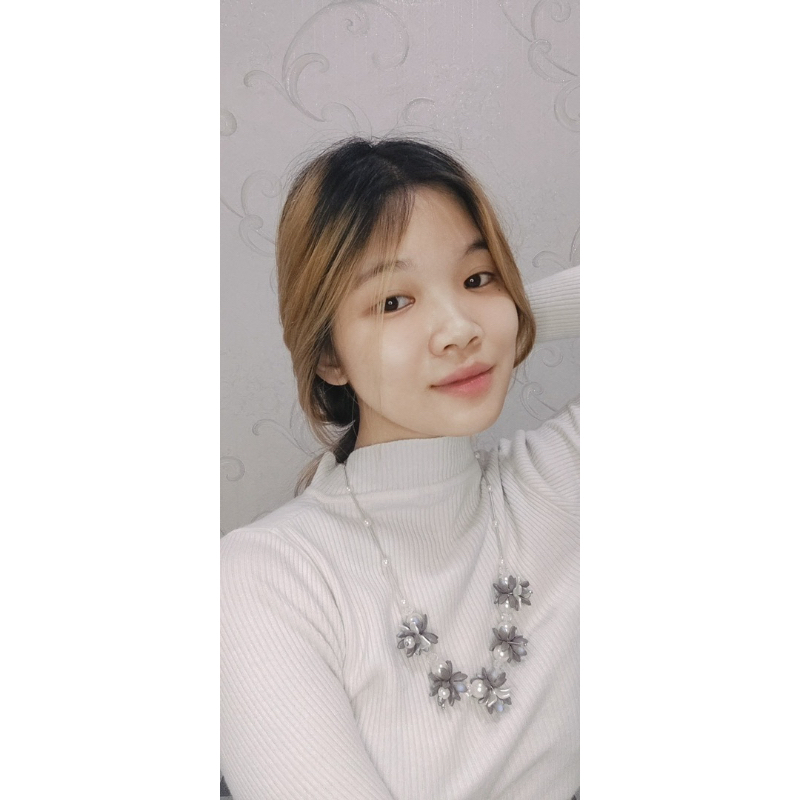 Dove Matte Cassandra Flowery Pearl Necklace Kalung Panjang Hijab Bunga Mutiara Dop Flower