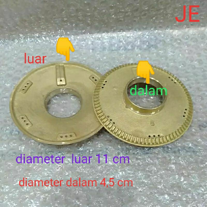 Burner/barner kompor rinnai turbo untuk tipe kompor RI 712 T, RI712 TG,,RI511 T