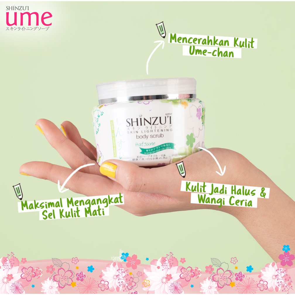 SHINZU'I Skin Lightening Body Scrub / Shinzui Body Scrub Lulur Mandi 120gr - 200gr