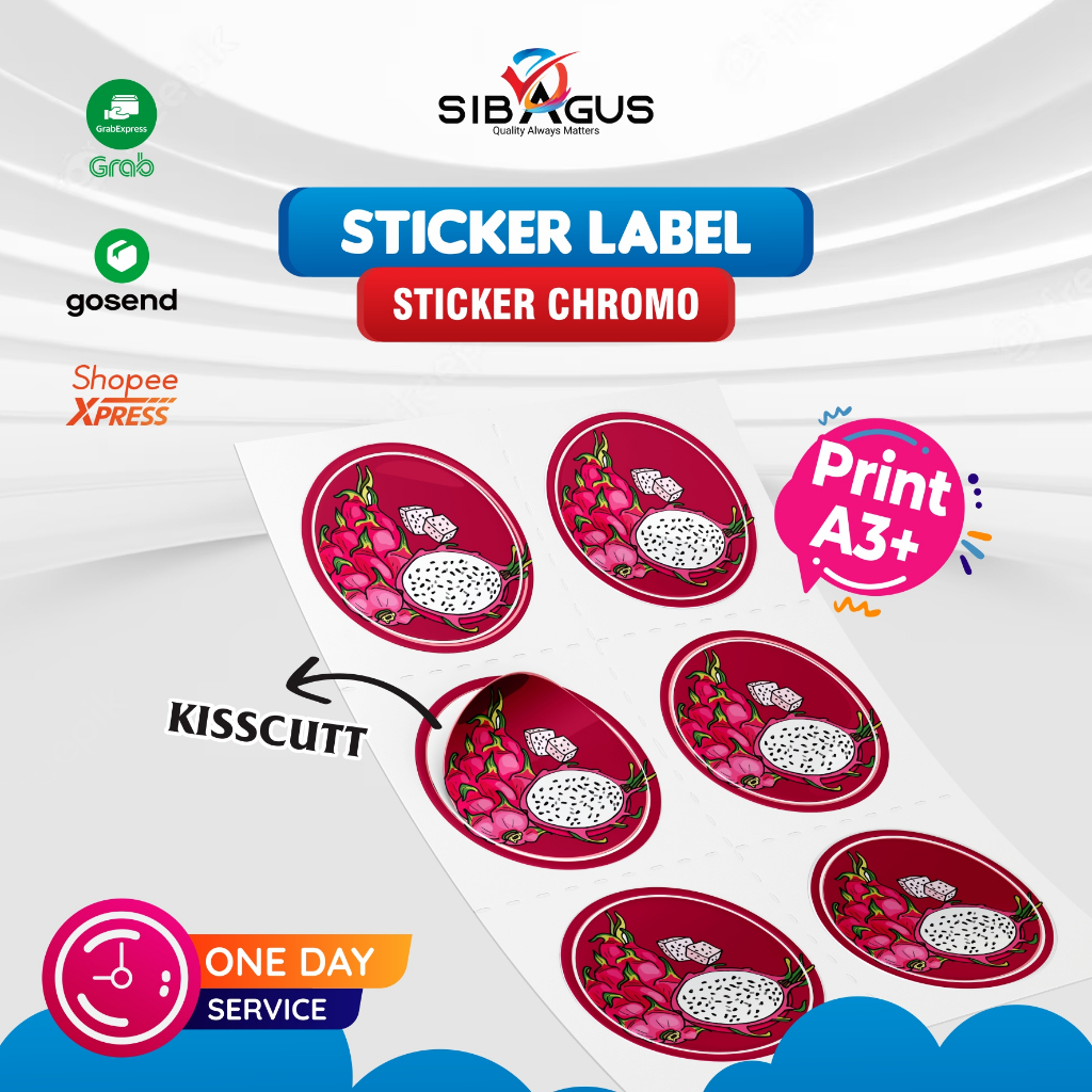 

Stiker Label Chromo Label kemasan Stiker kue Ukuran A3+