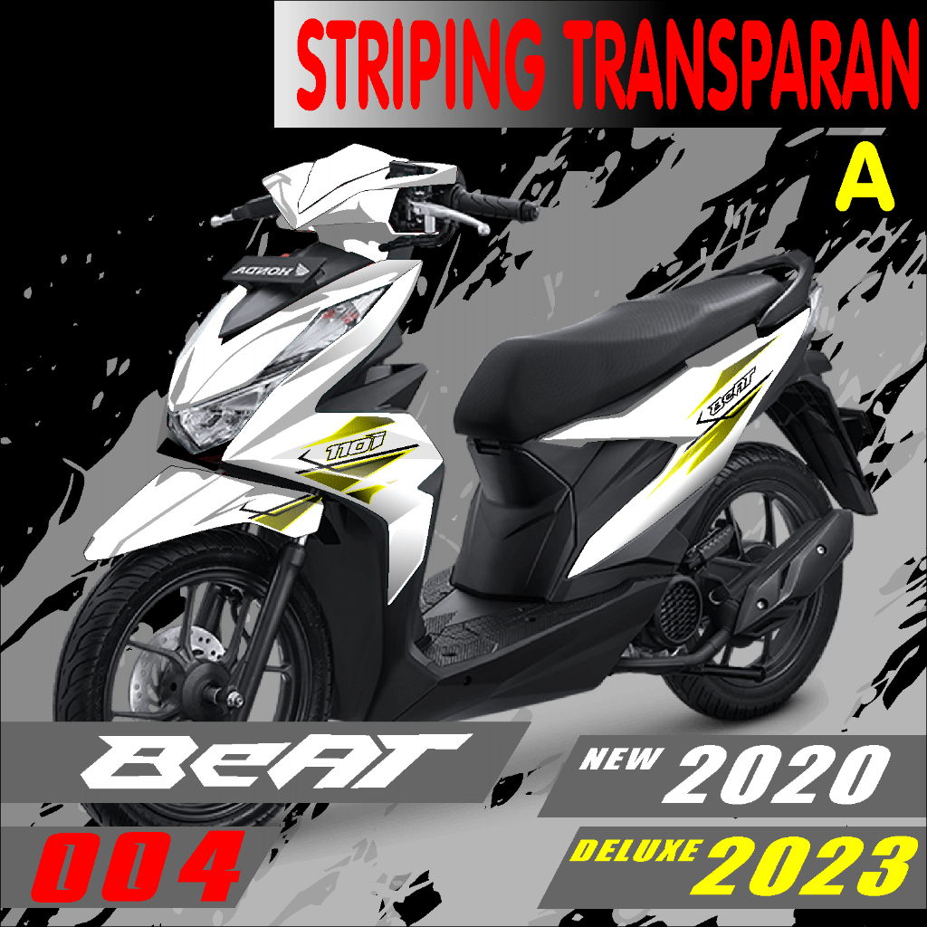 MODIFIKASI BODY MOTOR STRIPING TRANSPARAN UV BEAT DELUXE 2020 2023