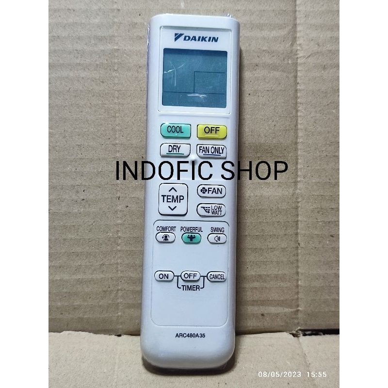 REMOTE AC DAIKIN INVERTER LOW WATT ORIGINAL ARC480A35 ORIGINAL
