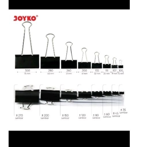 

BINDER CLIP 300 JOYKO SUPER BESAR HARGA 1 BOX