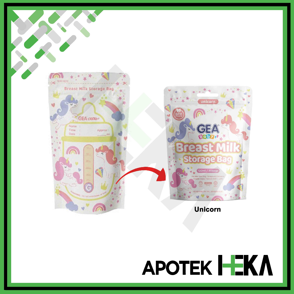 Breast Milk Storage Bag GEA Baby 120 ml - Kantong Asi 120 ml (SEMARANG)