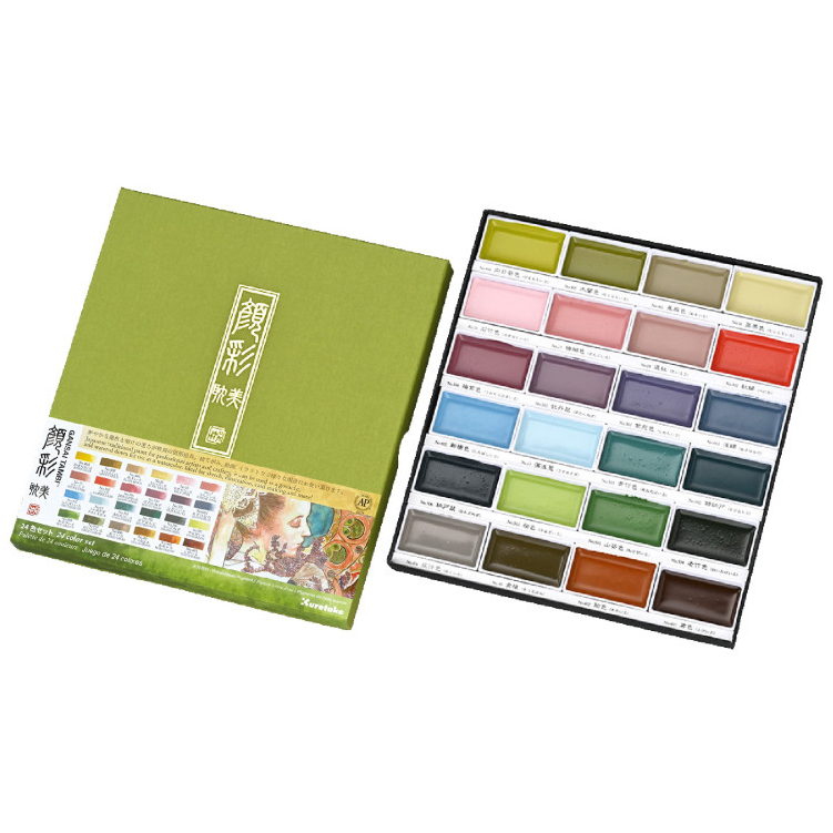 

ZIG KURETAKE Watercolor Gansai Tambi Set 24 Colors II MC20/24V NW