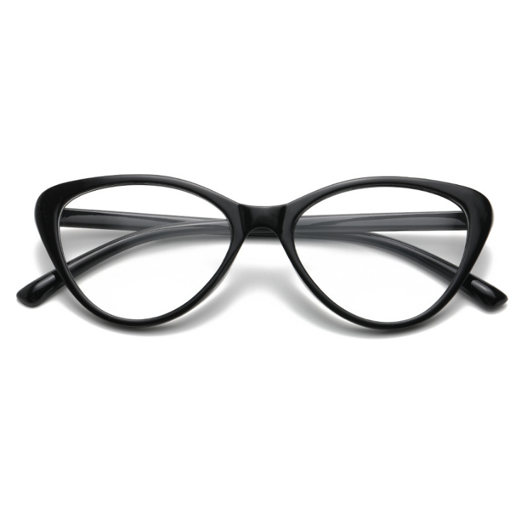 kacamata Leopard Cat Eye Anti Radiasi hp dan komputer Wanita Pria Korea Retro Murah Cwek Gaya  Glasses G-💕Matte Hitam