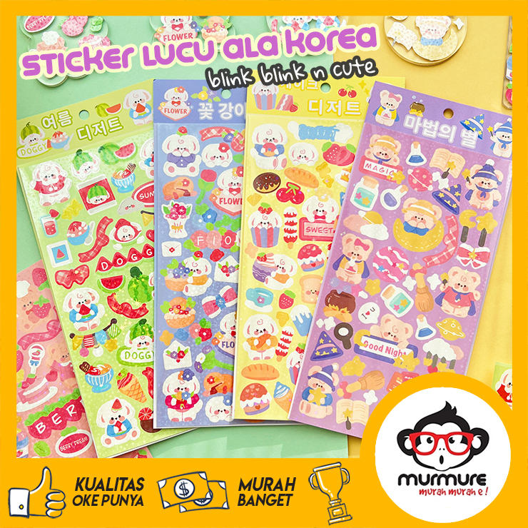 

MURMURE | STICKER LUCU ALA KOREA STIKER HIAS JURNAL DIARY TUMBLER