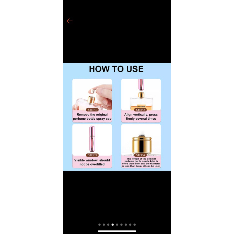 Botol Parfum Travelling 5ml Portable Mini Bottle Parfume Refill 0886