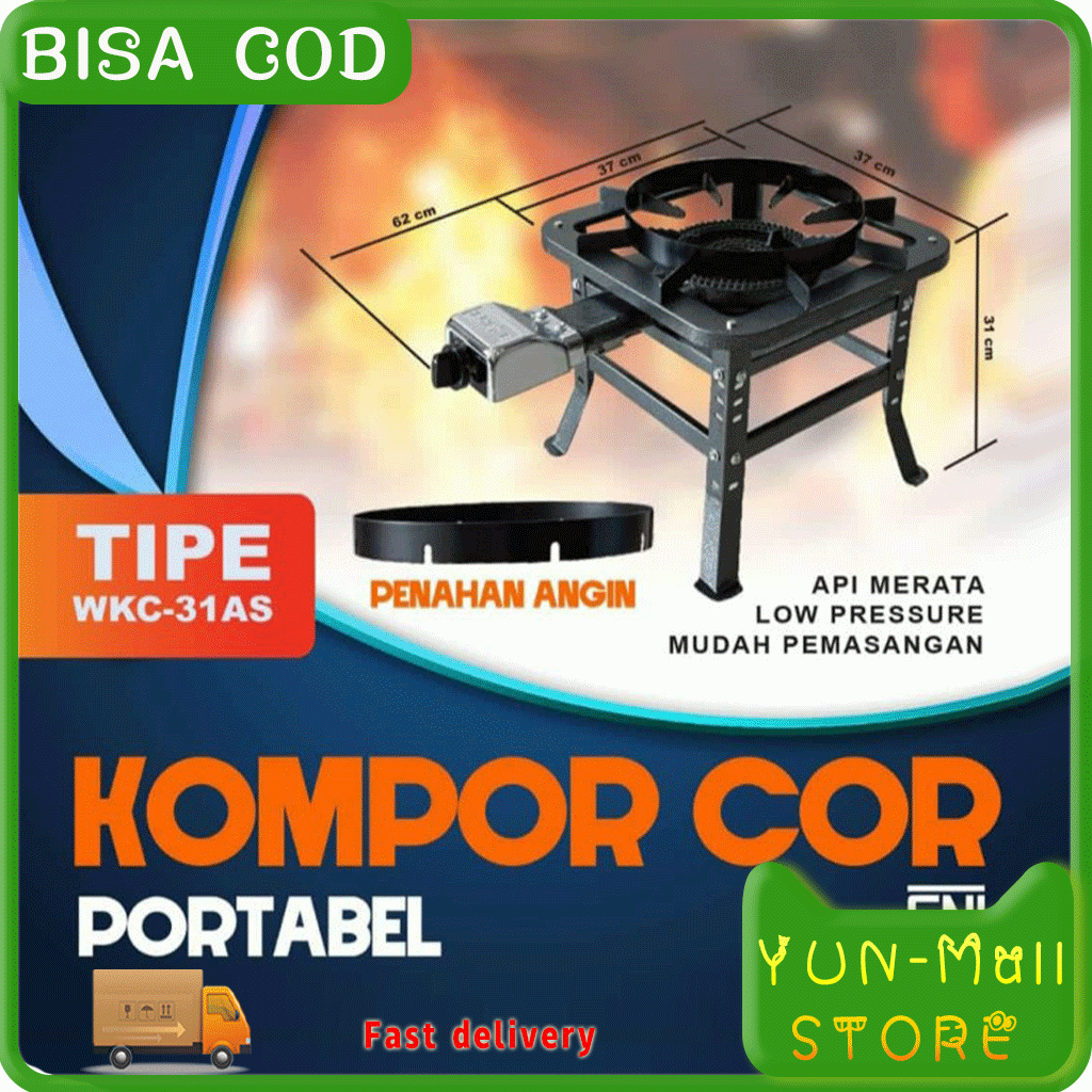 YUN Mall  KOMPOR COR Satu Tungku WELHOME WKC-31A - Kompor Jos Komersil/KOMPOR COR PORTABEL WKC-31AT