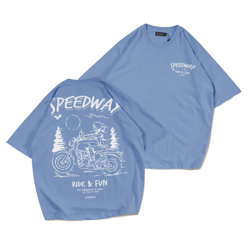 [N01192] T-shirt Oversized Distro Motif &quot; SPEEDWAY &quot;