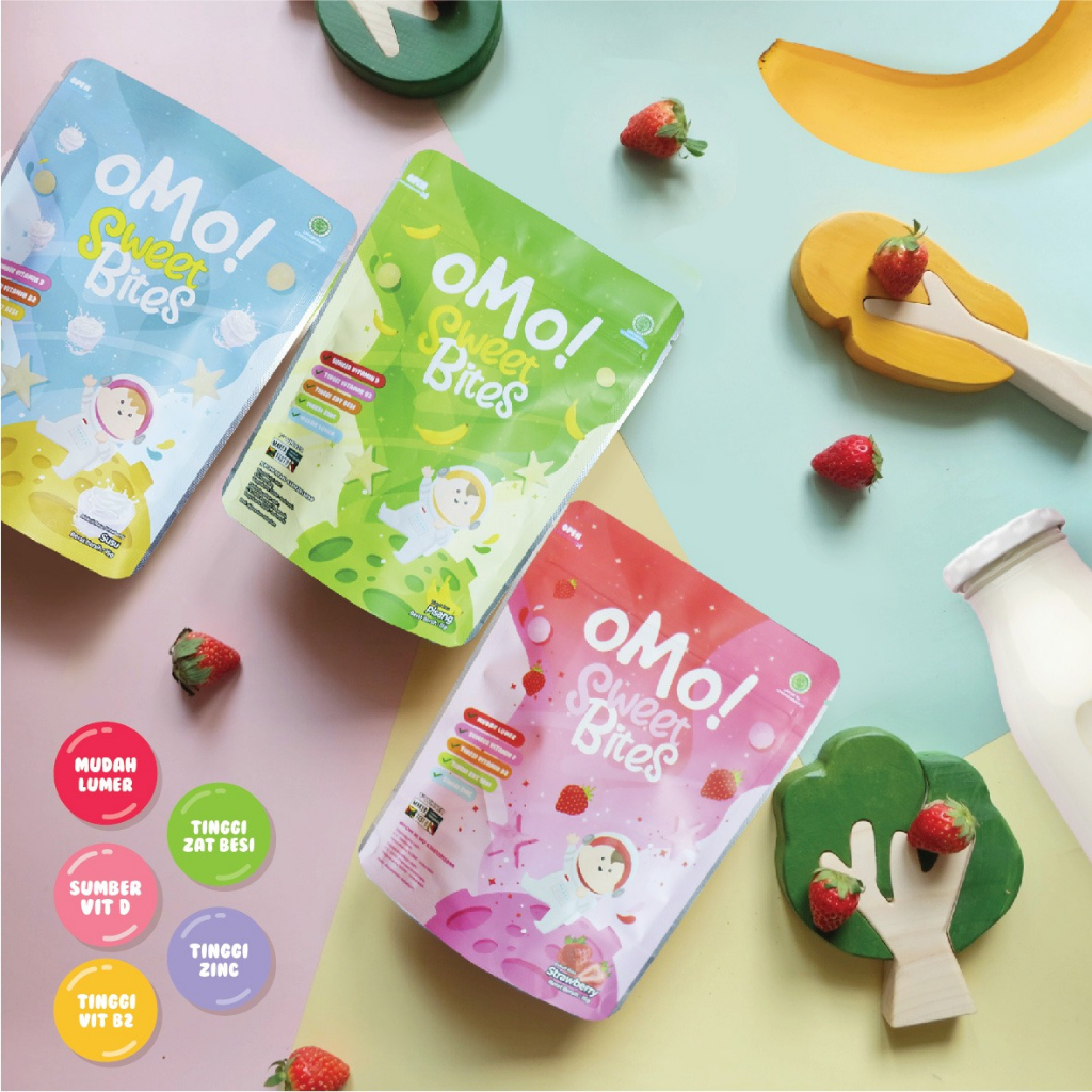 OMO! Sweet Bites - Snack Healthy Baby untuk Bayi Sehat - 15 gram