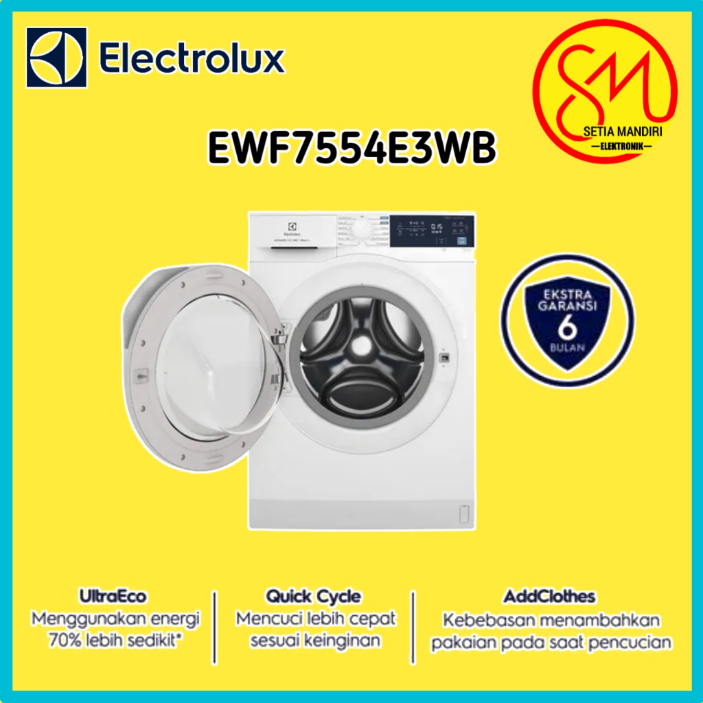 ELECTROLUX Mesin Cuci EWF7554E3WB/ EWF 7554 E3WB/ EWF7554 E3WB