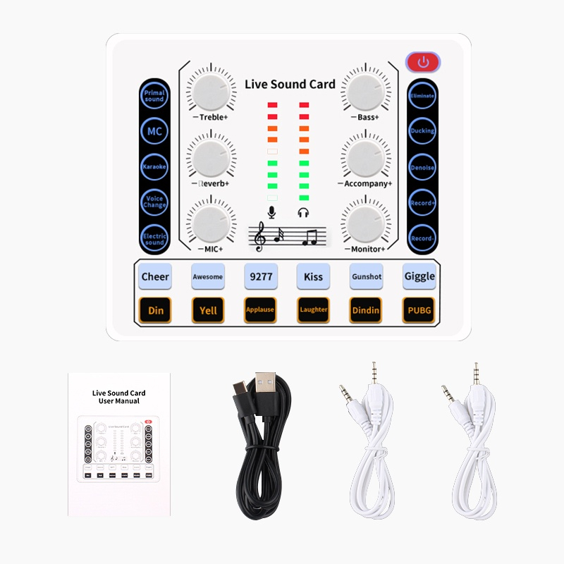 Bonkyo F1000 external sound card mobile computer live broadcast noise reduction karaoke special soundcard