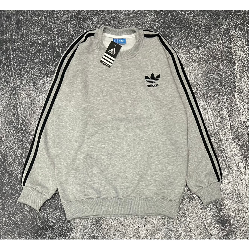 Sweater Caasual Crewneck Adidas Strip 3