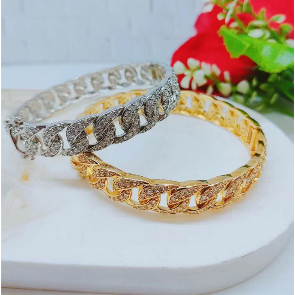 Gelang Xuping Mata Full Lapis Emas Perhiasan Fashion R063