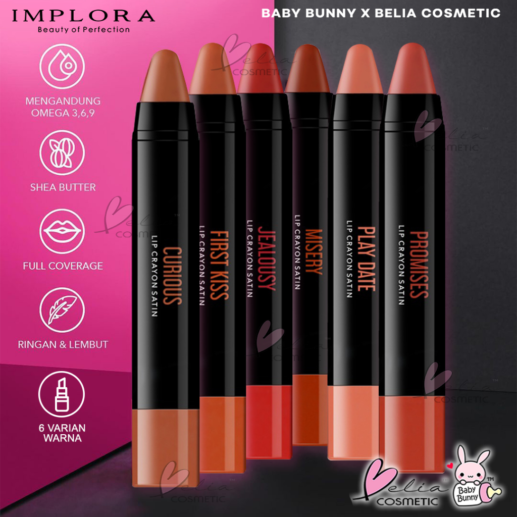 ❤ BELIA ❤ IMPLORA Lip Crayon Satin | Lipstick | Lip Cream | Lipcream | Lipcrayon