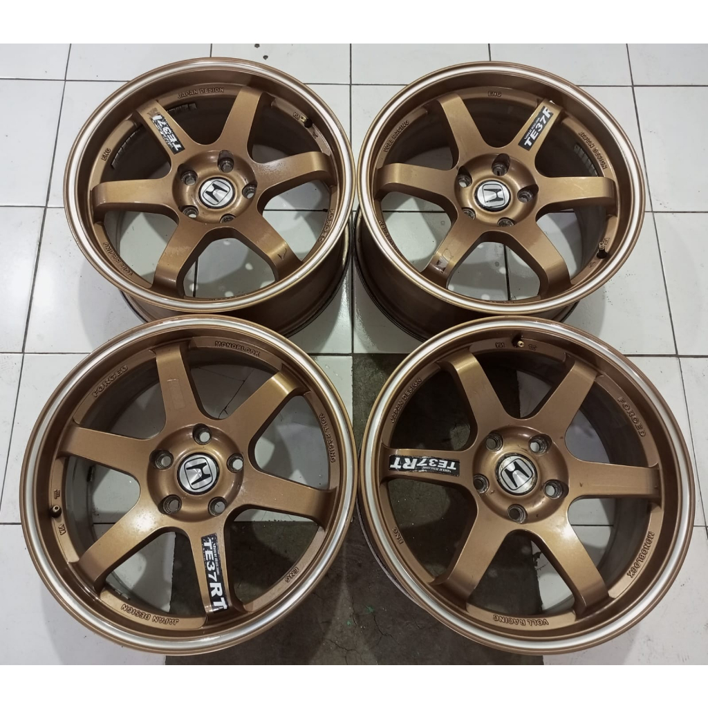 VELG MOBIL TE37 RING 17 LEBAR 7,5 LOBANG BAUT 5X114 ET40 VELG MOBIL JDM SECOND