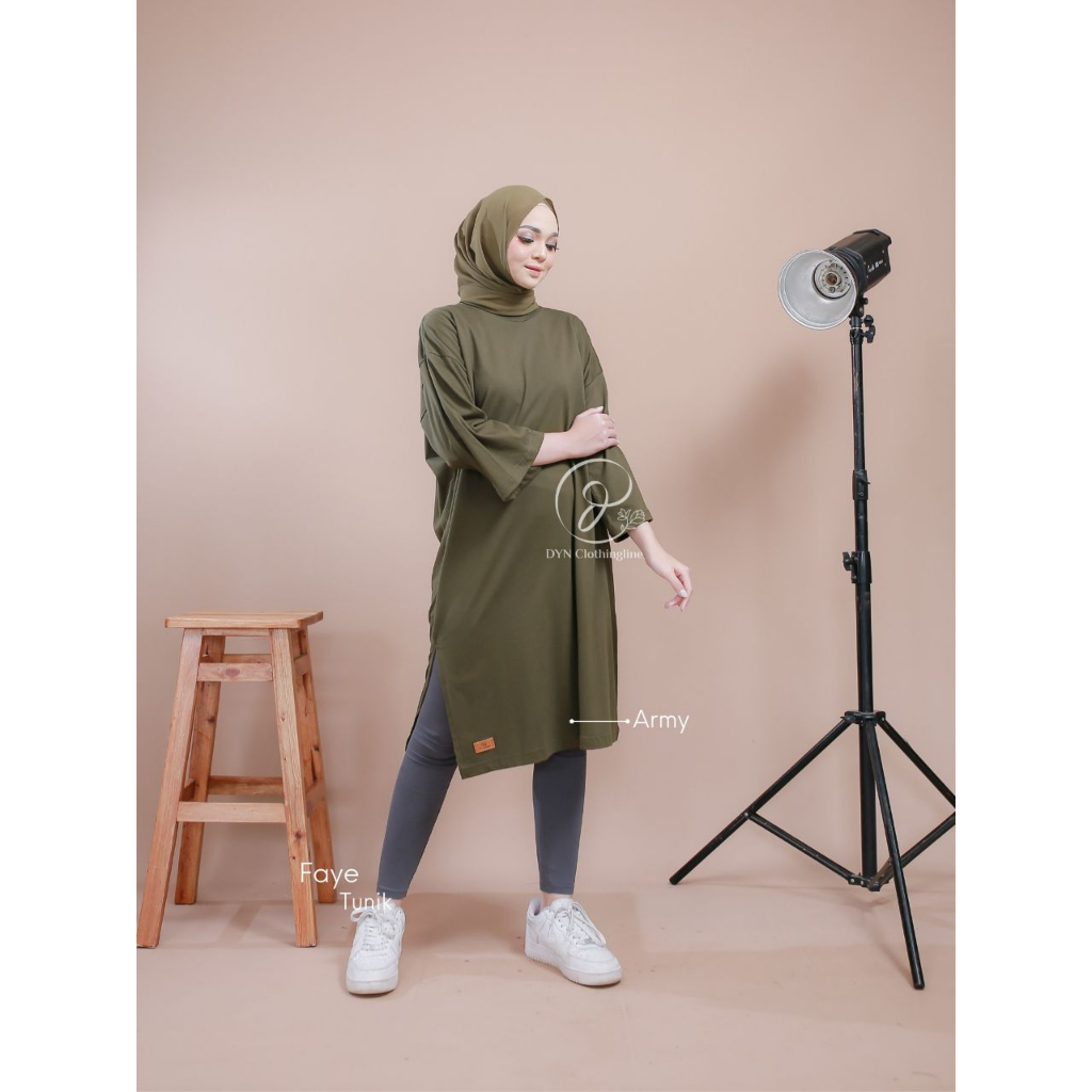 Faye tunik DYN basic - clothingline - tunik kaos oversize - katun combed - adem