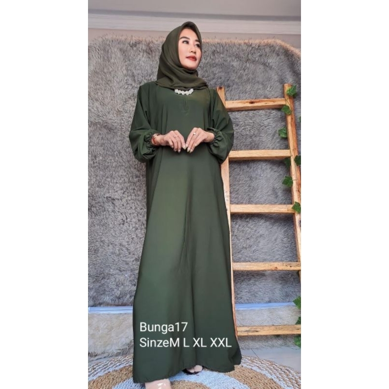 Premium series Dress Abaya Big Size Ukuran Size M L XL XXL Abaya Tangan Kerut