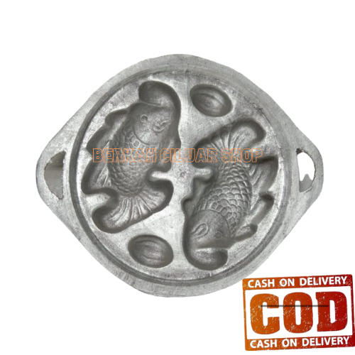 Cetakan Kue Bolu Bhoi Khas Aceh Isi 2 Motif Ikan / Cetakan Bolu Kering Gratis Spatula & Pengait