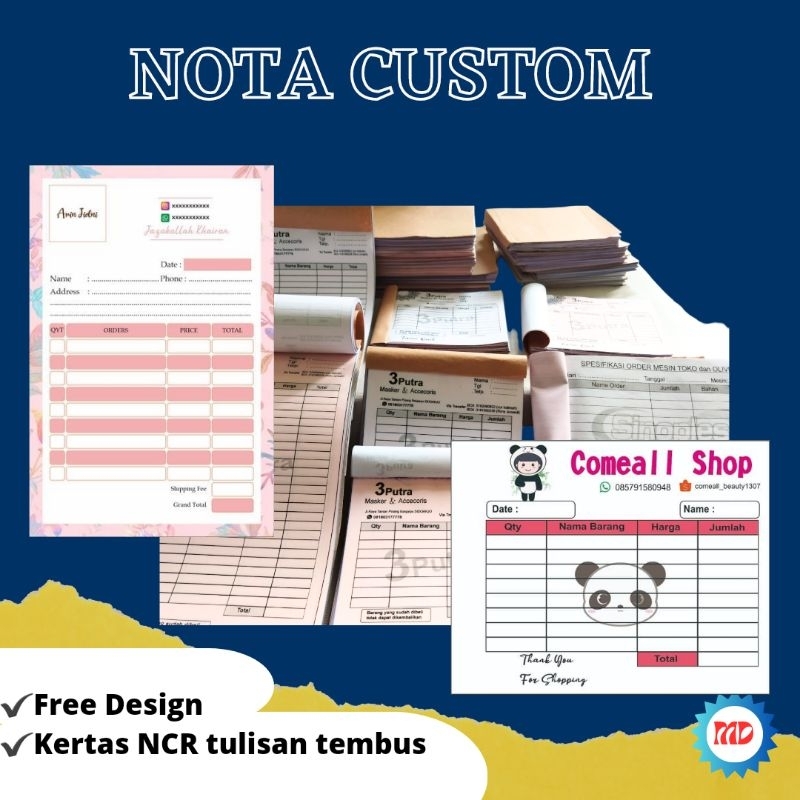 

NOTA CUSTOM OLSHOP FREE DESAIN 1/4 FOLIO