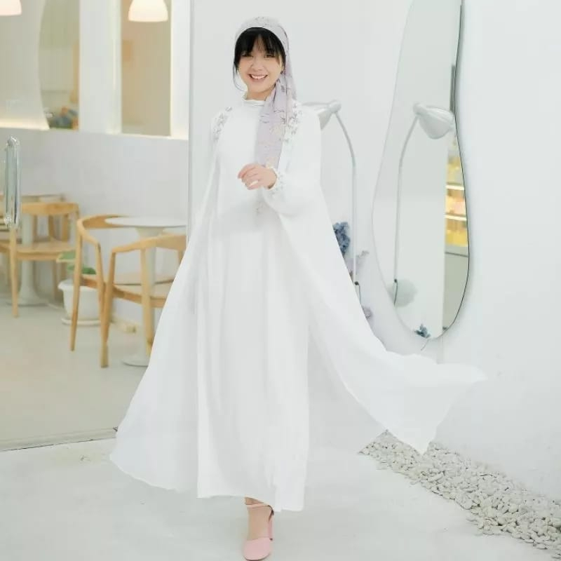 Gamis Abaya Terbaru 2023 Elina Maxy Gaun Pesta Baju Muslim Wanita Gamis Outer Dress Kondangan Gamis Dewasa Kekinian