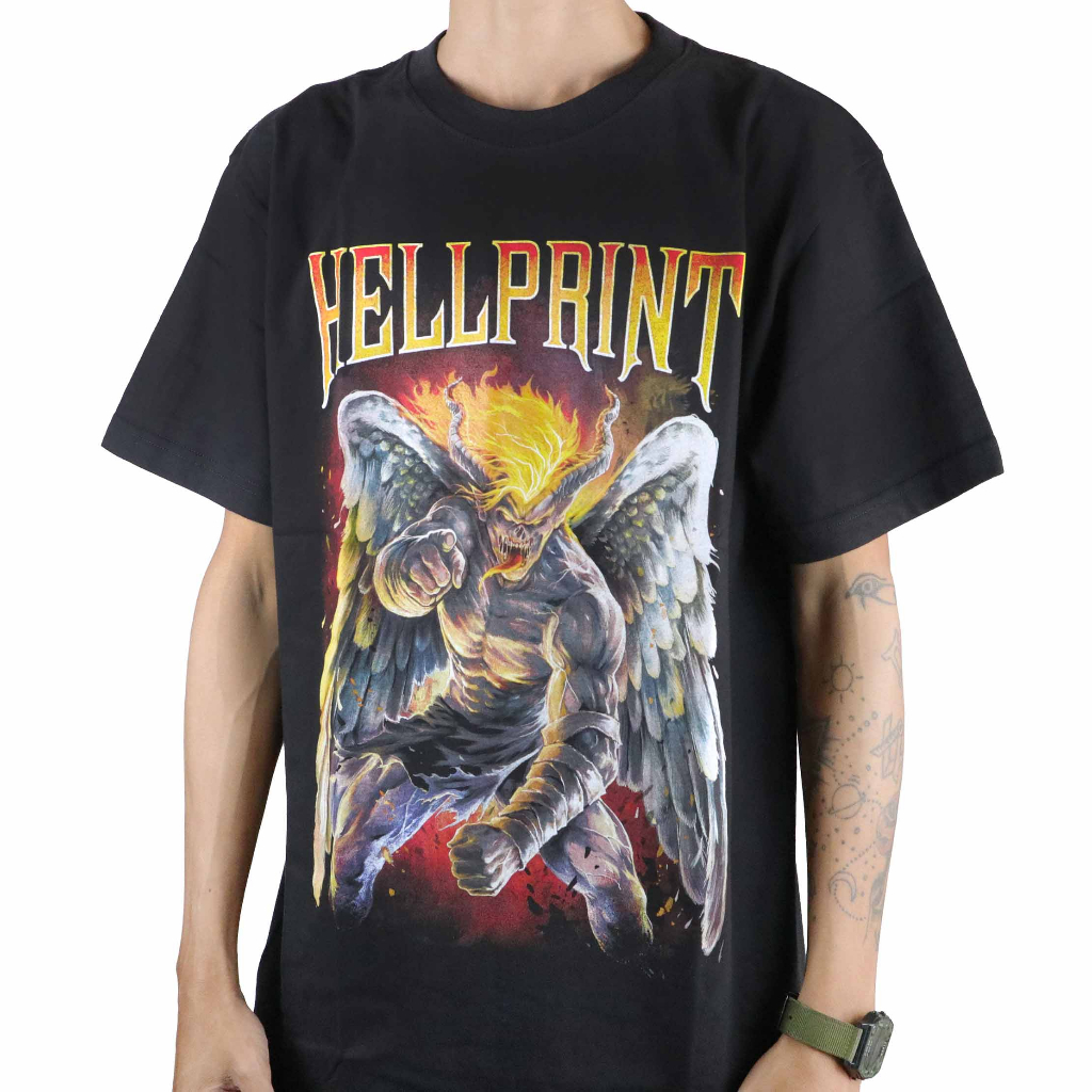 Tshirt Hellprint - Monster Katun S-L Metalgear Music
